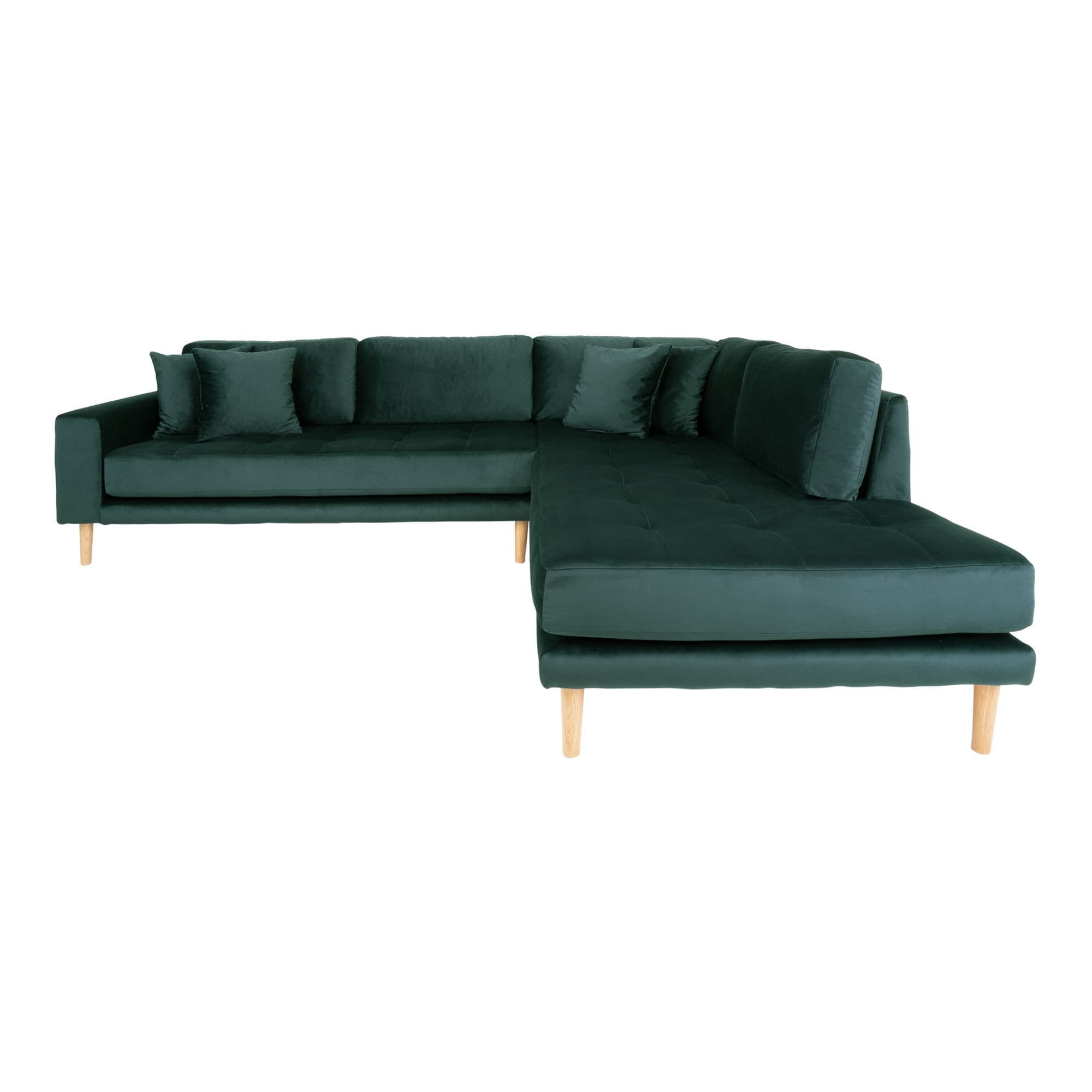 Lido hjørnesofa - grøn velour