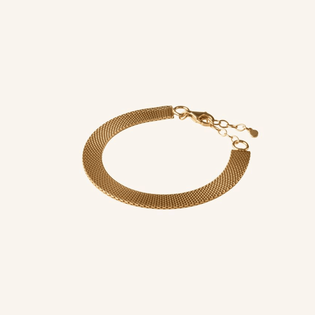 Eloise Bracelet, bred arm-kæde i forgyldt guld