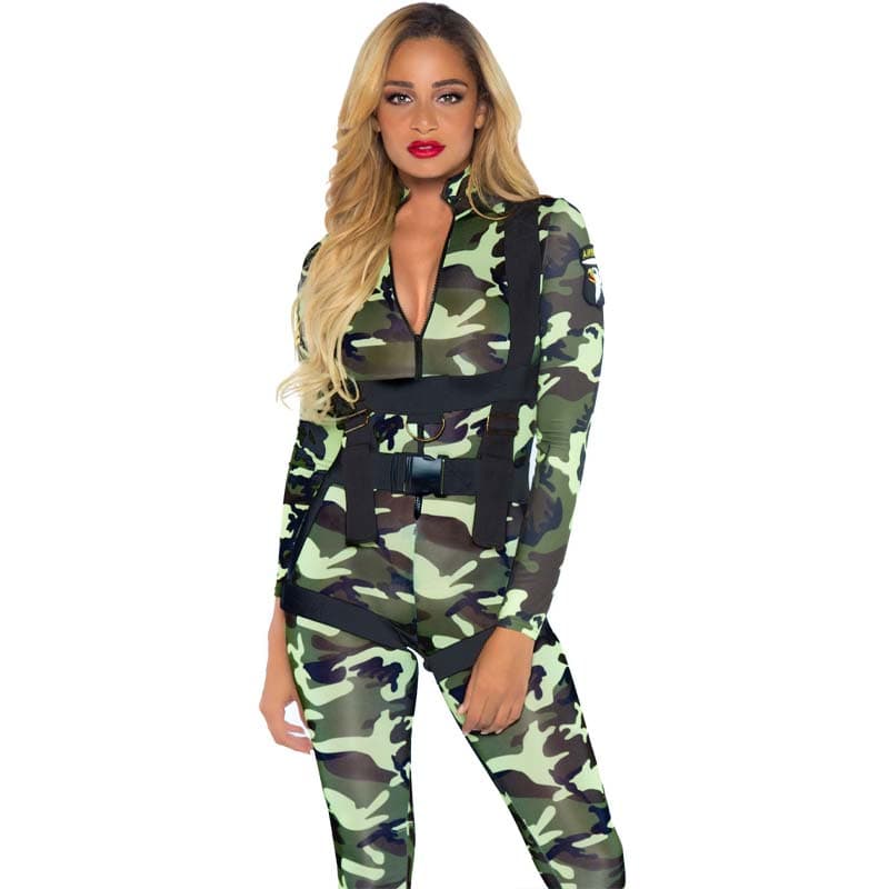 Leg Avenue Pretty Paratrooper Kostume Grøn L