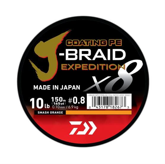 Daiwa J-Braid Expedition, Orange 0,06 mm