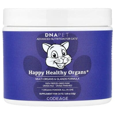 Codeage, DNA Pet, Happy Healthy Organs, Multi Organs & Glands Formula, Til Katte, 42 g