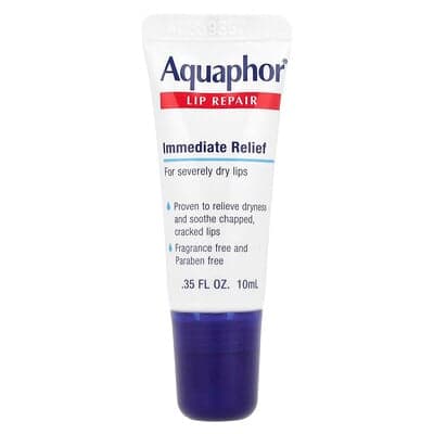 Aquaphor, Læbereparation, øjeblikkelig lindring, parfumefri, 10 ml