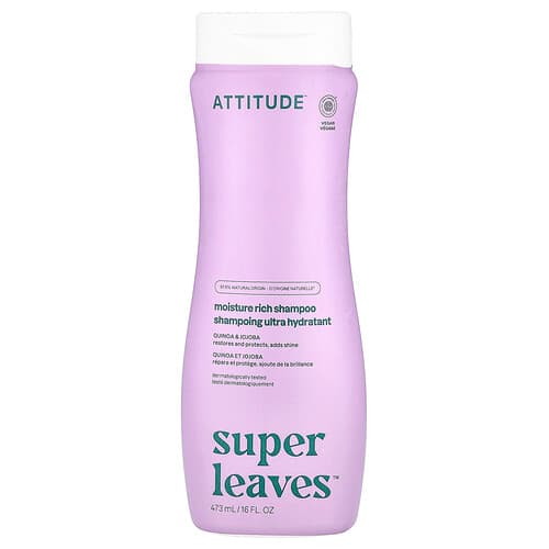 ATTITUDE, Super Leaves™, fugtgivende shampoo, quinoa og jojoba, 473 ml