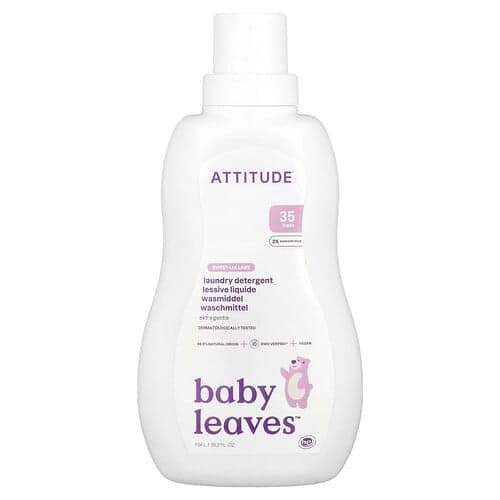ATTITUDE, Baby Leaves™, vaskemiddel, sød vuggevise, 1,04 l