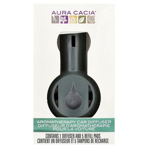 Aura Cacia, Aromaterapi bildiffuser, 1 diffuser, 5 refillpuder