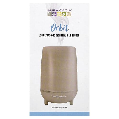Aura Cacia, Orbit, USB ultralyds æterisk oliediffuser, 1 stk.