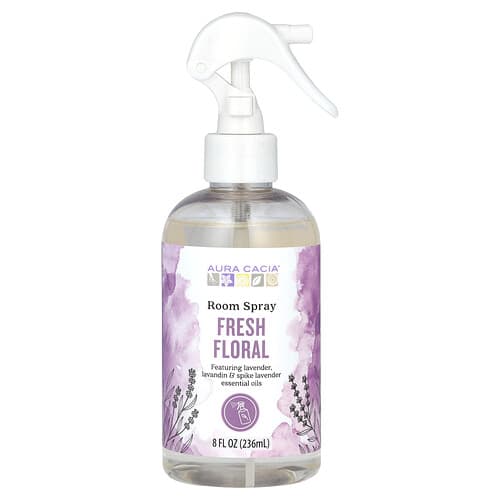 Aura Cacia, Rumspray, friske blomsterdufte, 236 ml