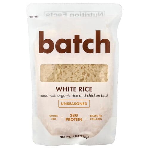Batch, Hvide ris med kollagen og kyllingebouillon, uskrydret, 226 g