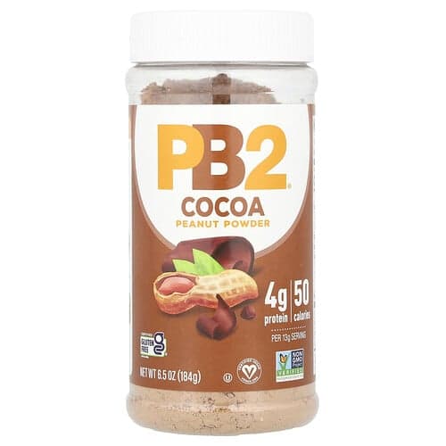 PB2 Foods, Jordnøddepulver, kakao, 184 g