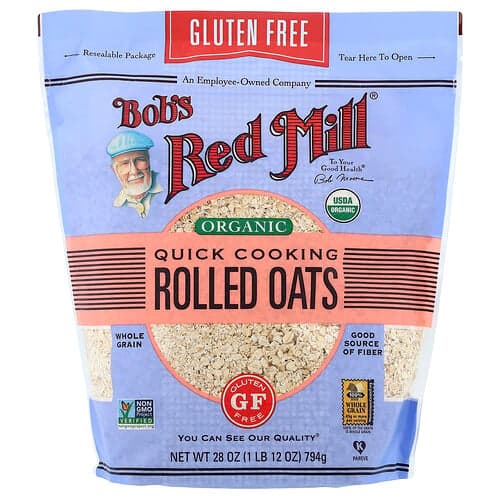 Bob's Red Mill, Økologiske hurtigkogte havregryn, 794 g