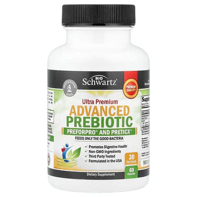 BioSchwartz, Ultra Premium Avanceret Præbiotikum, 60 Kapsler