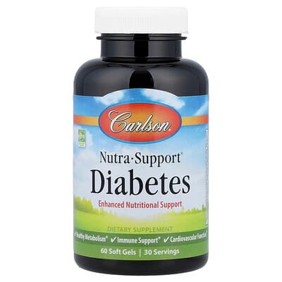 Carlson, Nutra-Support™, Diabetes, 60 bløde geler
