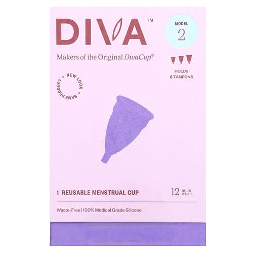 Diva International, DivaCup, Model 2, 1 genanvendelig menstruationskop