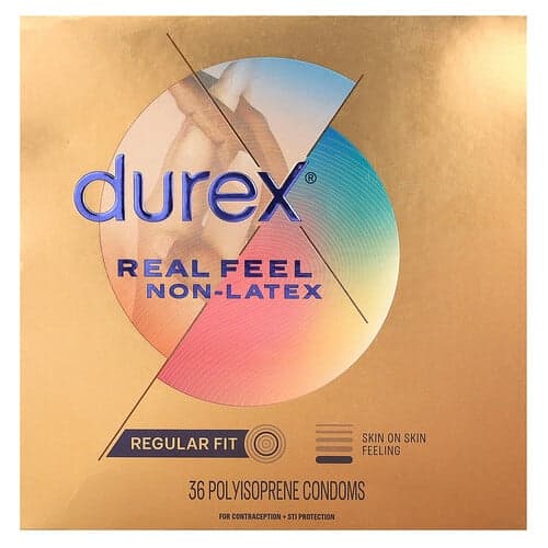 Durex, Real Feel latexfrie 36 polyisopren kondomer med normal pasform