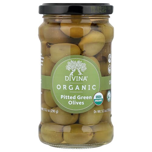 Divina, Økologiske udstenede grønne oliven, 150 g