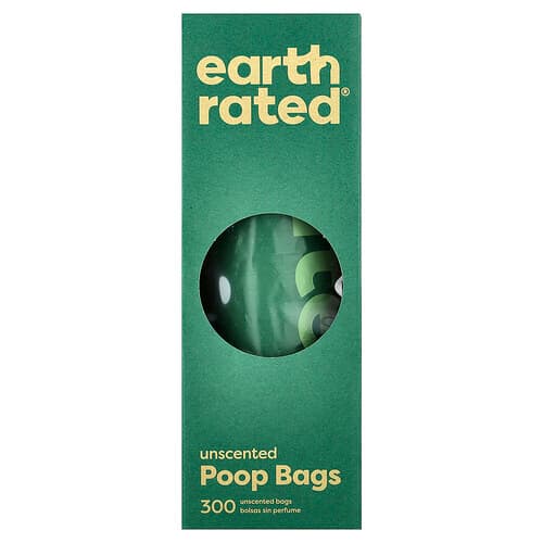 Earth Rated, Hundeafføringsposer, uparfumerede, 300 poser
