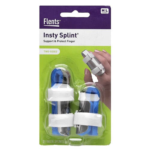 Flents, Insty Splint, tosidet fingerskinne, M, L Combo, 2 stk.