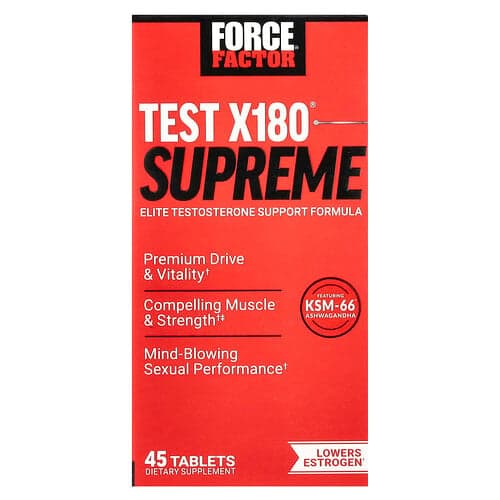 Force Factor, Test X180® Supreme, 45 tabletter
