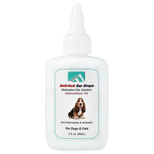 Forticept, Kløestillende øredråber, til hunde og katte, 60 ml