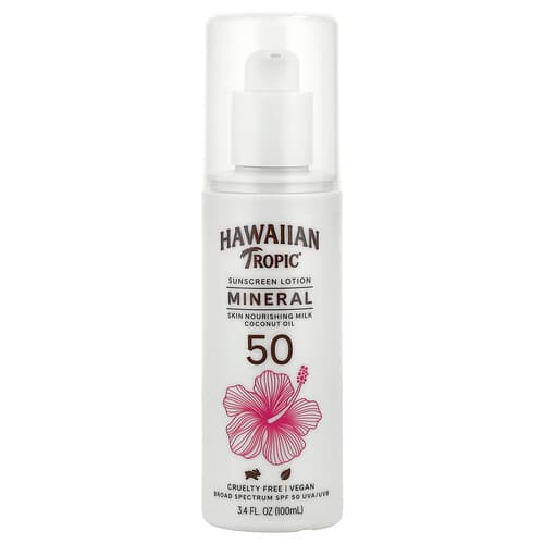 Hawaiian Tropic, Mineral solcremelotion, SPF 50, 100 ml