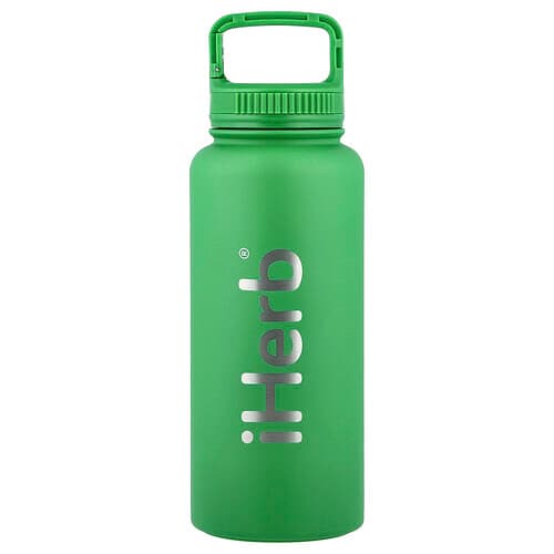iHerb Goods, iHerb® Bohtal isoleret sportsflaske, grøn, 960 ml