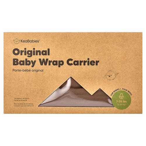 KeaBabies, Original babysejlbærer, til babyer 0-36 måneder, sadelbrun, 1 stk.