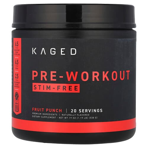 Kaged, Pre-Workout, Stim-Free, Fruit Punch, 538 g