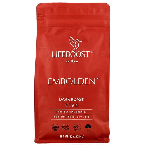Lifeboost, Kaffe, Embolden™, bønne, mørkristet, 340 g