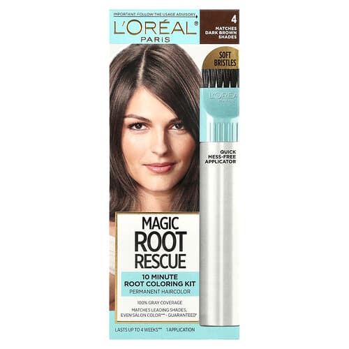 L'Oréal, Magic Root Rescue, 10 minutters rodfarvningssæt, 4 mørkebrune, 1 påføring