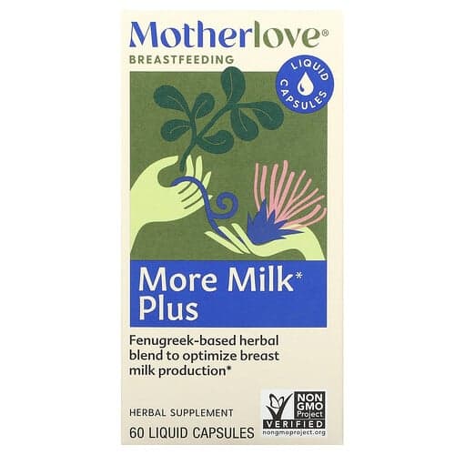 Motherlove, Breastfeeding, More Milk Plus, 60 flydende kapsler