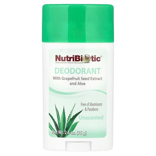NutriBiotic, Deodorant, Uparfumeret, 75 g