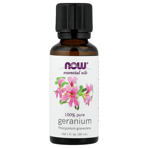 NOW Foods, Æteriske olier, geranium, 30 ml