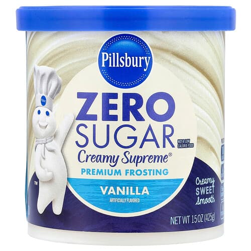 Pillsbury, Nul sukker, premium frosting, vanilje, 425 g