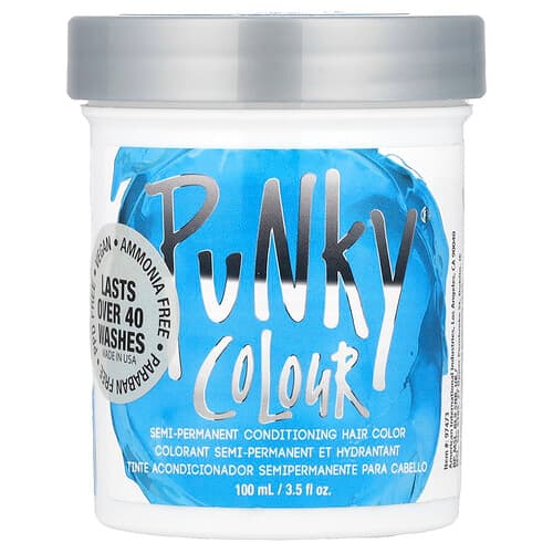 Punky Colour, Semi-permanent balsam hårfarve, Lagoon Blue, 100 ml