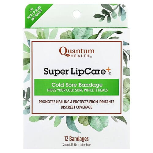 Quantum Health, Super LipCare+®, Forkølelsessårsbandage, 12 bandager