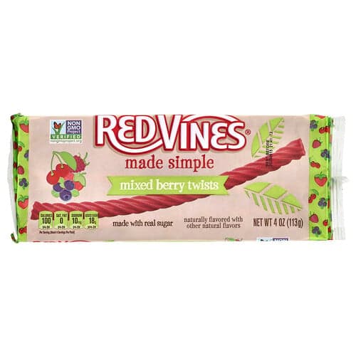 Red Vines, Lakridsbakke, Made Simple, blandede bærtvister, 113 g