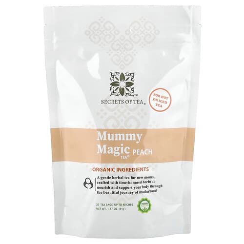 Secrets of Tea, Mummy Magic® te, fersken, 20 tebreve, 41 g