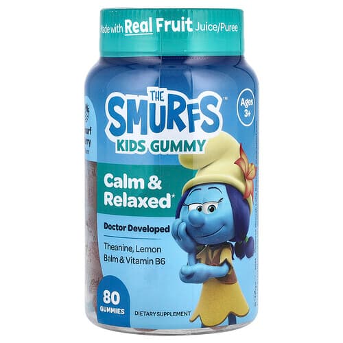 The Smurfs, Børnevingummi, rolig og afslappet, fra 3 år, smølfebær, 80 vingummier