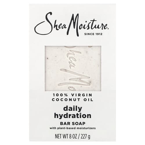 SheaMoisture, Daglig hydreringssæbe, 100% jomfru kokosolie, 227 g