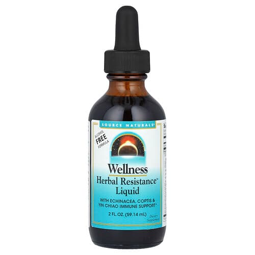 Source Naturals, Wellness, Herbal Resistance™ væske, alkoholfri, 59,14 ml
