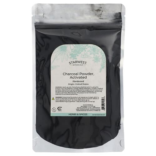 Starwest Botanicals, Aktivt trækulspulver, 113,4 g