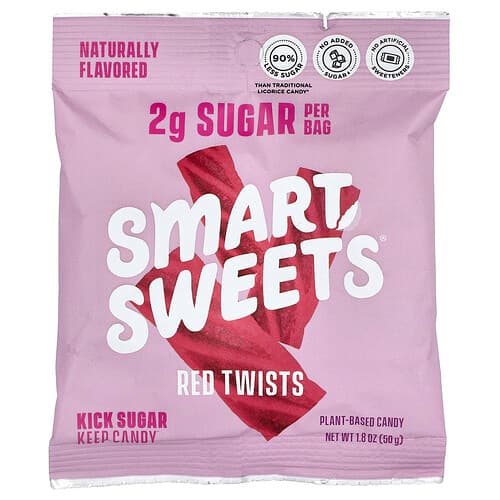 SmartSweets, Red Twists, bærpunch, 50 g
