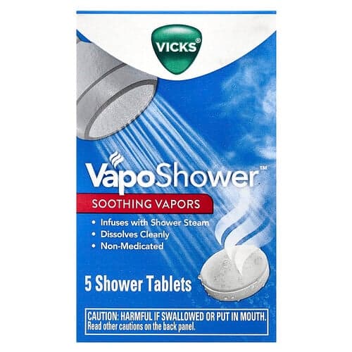 Vicks, VapoShower™, Beroligende Dampe, 5 Showertabletter