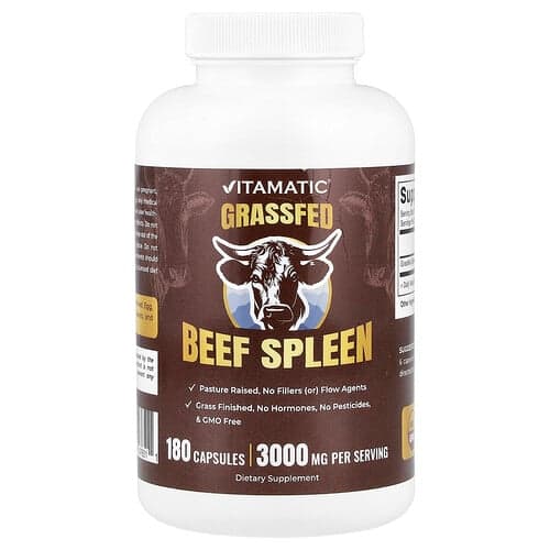Vitamatic, Milt fra græsfodret oksekød, 180 kapsler (500 mg pr. kapsel)