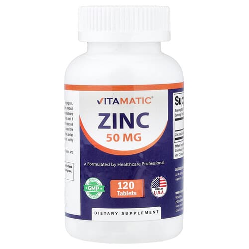 Vitamatic, Zink, 50 mg, 120 tabletter