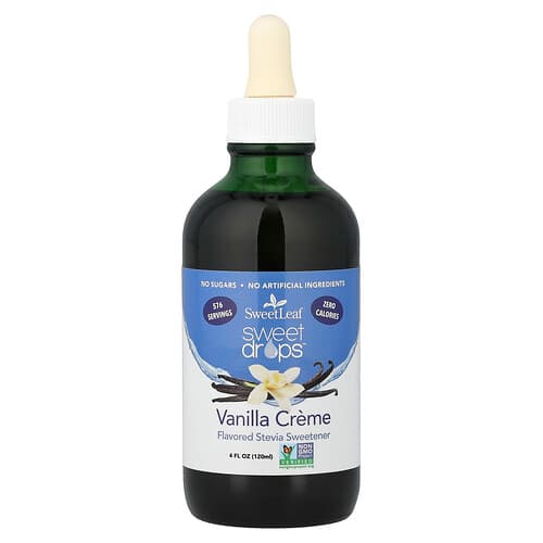 SweetLeaf Stevia, Sweet Drops™, vaniljecreme, 120 ml