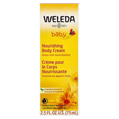 Weleda, Baby, nærende kropscreme, morgenfrueekstrakter, 75 ml