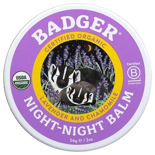 Badger, Økologisk Natbalsam, Lavendel og Kamille, 56 g