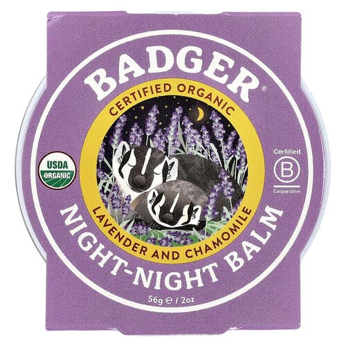 Badger, Økologisk Natbalsam, Lavendel og Kamille, 56 g