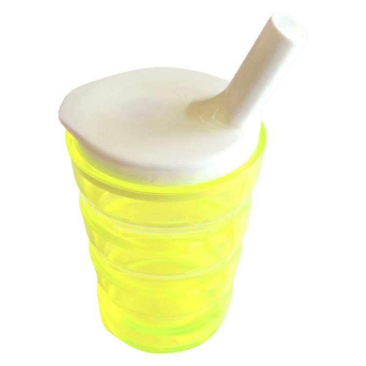 Drikkekrus med låg - Gul